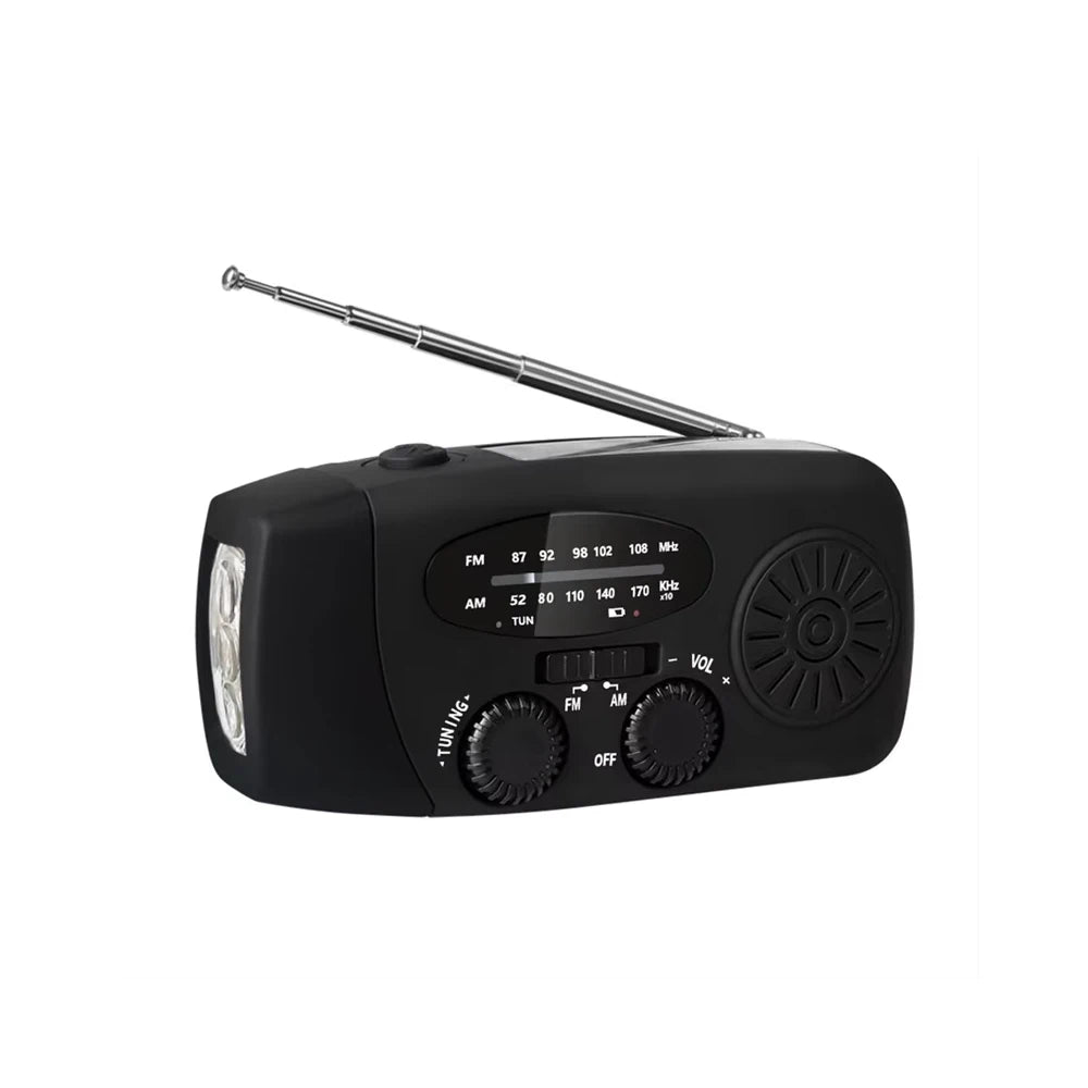 Hand Cranked Generator Power Bank Solar Weather Radio Outdoor Emergency Portable USB Interface Charging Suitable Outdoor Use
