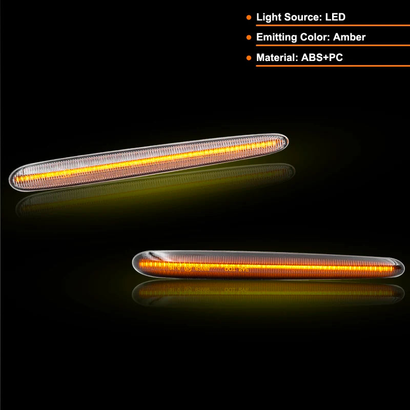 For Alfa Romeo Giulietta 940 2010-2021 Clear & Smoked Lens LED Side Marker Lamp Amber Front Side Fender Turn Signal Lights