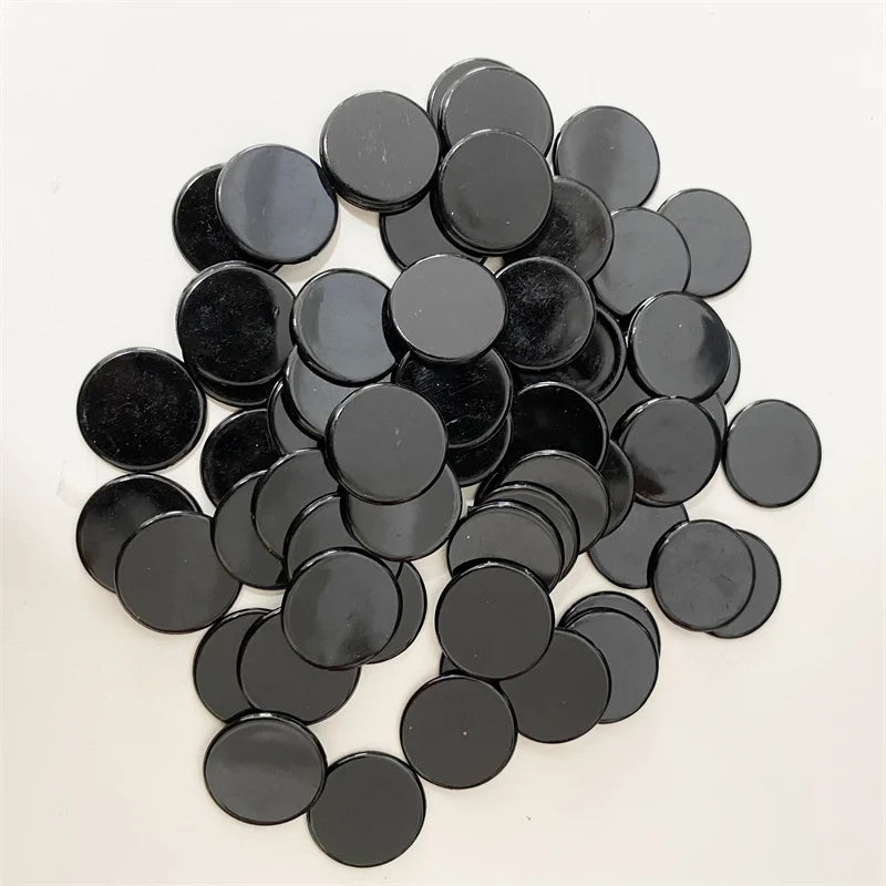 100pcs 19mm Transparent Chips Plastic Counting Supplies Counters For Maths Board Game Token