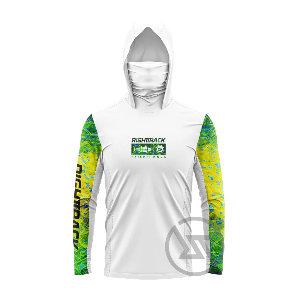 HotSale Men's Mask Hoodies Fishing Shirts Camo For Hunting Climbing Camping Hiking Sun Protection Breathable RIGHTTRACK Clothing