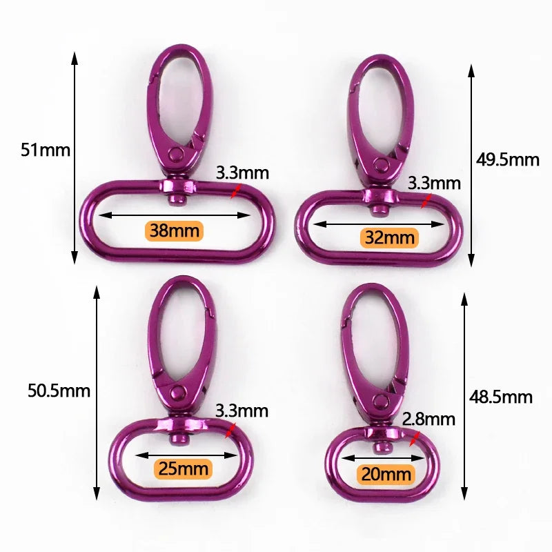 5/10Pcs 20-38mm Metal Hook Buckle for Bag Strap Swivel Lobster Clasp Dog Collar Carabiner Clip KeyChain Fastener Accessories