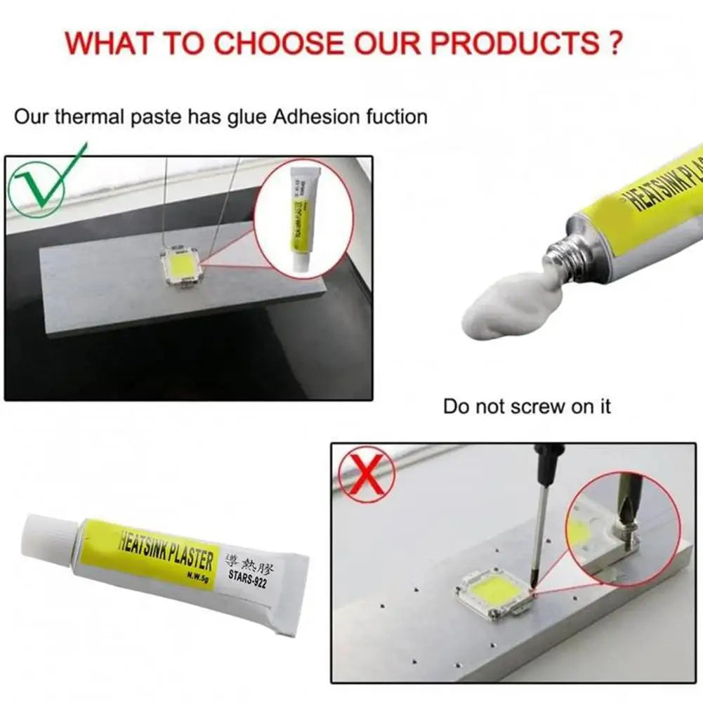 1-5Pcs Thermal Paste Conductive Heatsink Plaster Viscous Adhesive For Chip VGA RAM LED IC Cooler Radiator Cooling Sealers