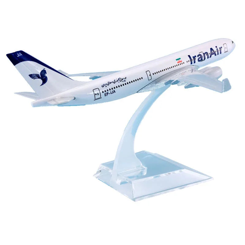 Kids Toys For Boys 1/400 Scale Diecast Alloy Aircraft 330 A330 Iran Air 16cm Plane Model Aircraft Decoration Children Gift