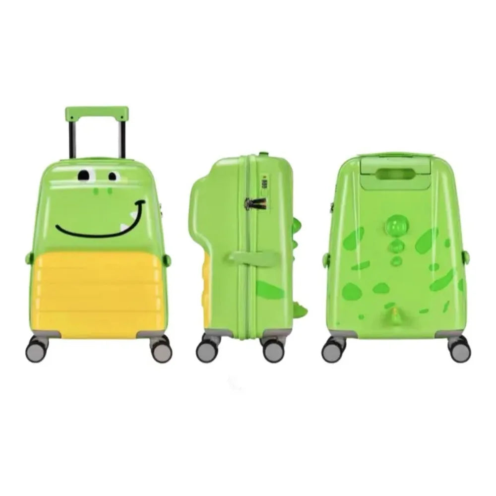 ABS Material Rotating Cartoon Children's Suitcase 18-inch Universal Wheel Suitcase Cute Animal 3D Stereo Student Suitcase