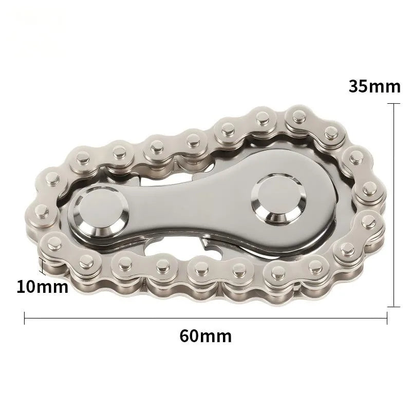 Metal Bike Chain Fidget Spinner Toys Sprockets Flywheel Fingertip Gyro Fidget Spinner Antistress Anxiety Toys for Kid Adult Gift