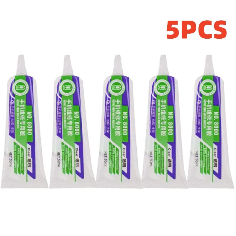 NO.7000 Black Soft Adhesive NO.7000 Computer Cell Phone Touch Screen Repair Frame Anti-vibration Universal Glue 50ML