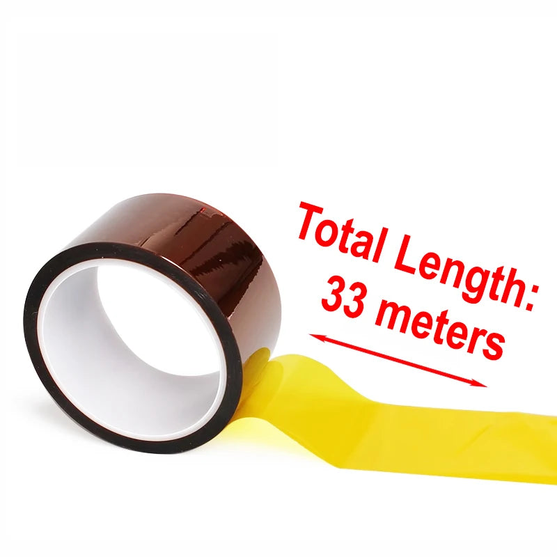 3-100mm Gold High Temperature Heat BGA Tape Thermal Insulation Electronics Board Protection Polyimide Adhesive Insulating Tape
