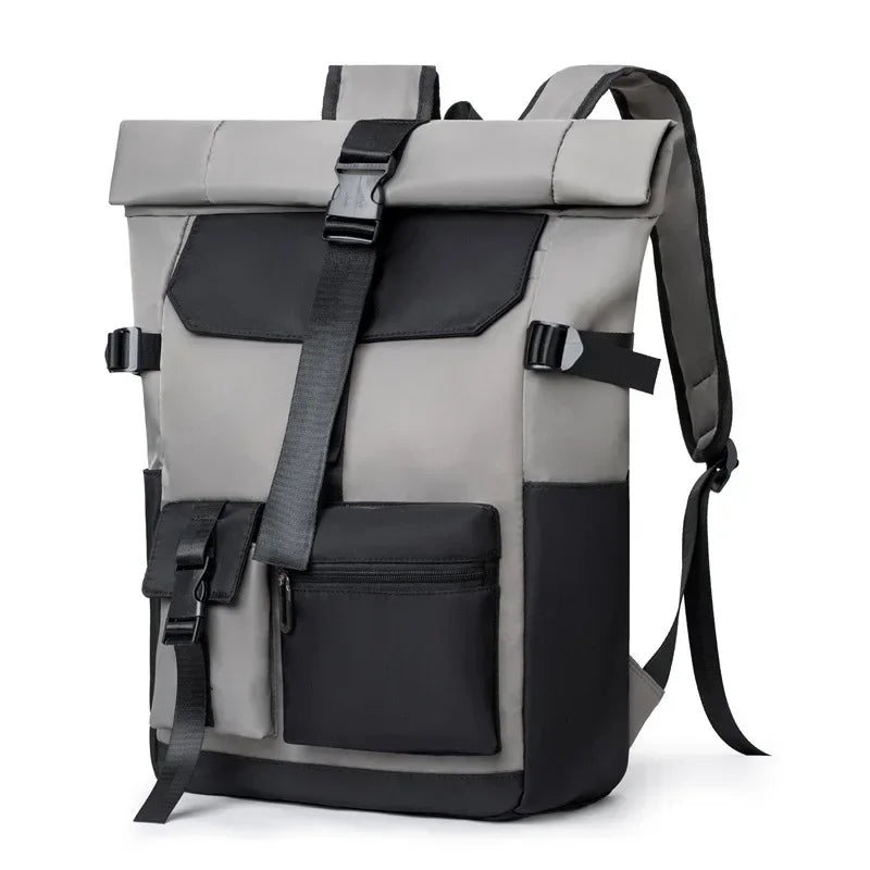 Waterproof Outdoor Sports Leisure Travel Daypack Roll Up Men Laptop Backpack Computer Bag for Outdoor Travel Camping Hiking