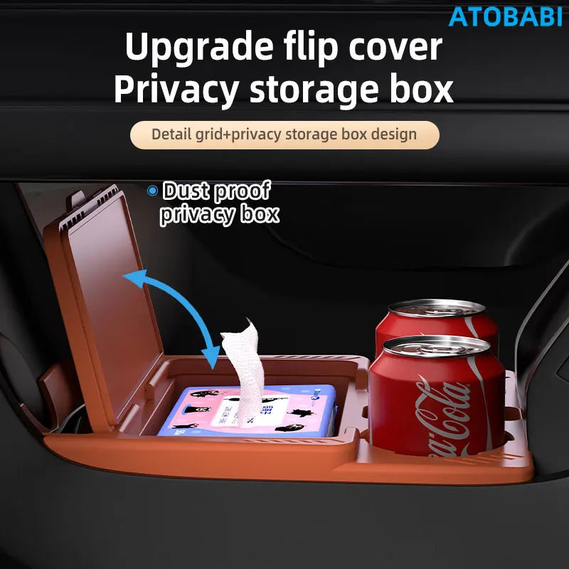 Car Storage Box For Great Wall GWM Haval H7 Dargo Big Dog 2024 Central Control Armrest Box Under Layer Organize Silicone Storage