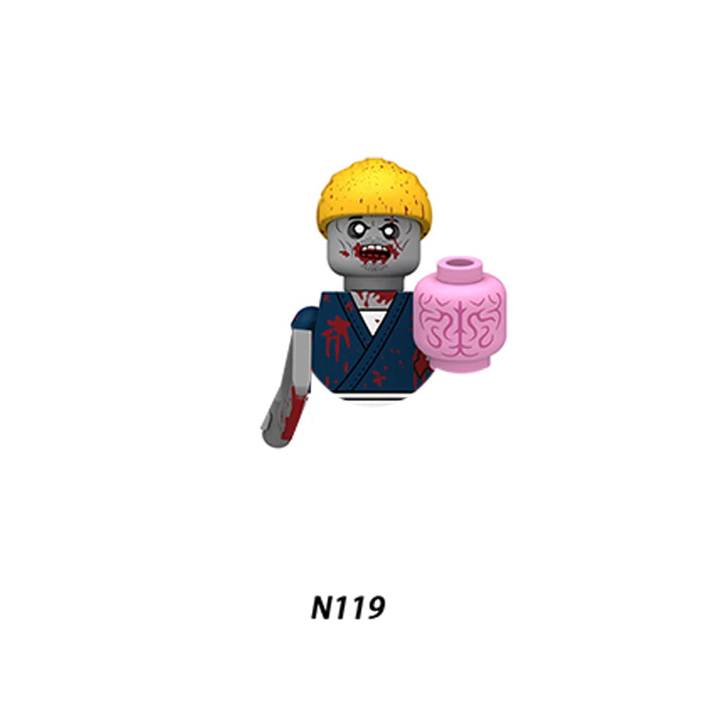 WM839 Horror Movie Zombie Building Blocks Bricks Dolls Mini Action Toy Figures Assemble Blocks Kids Gifts