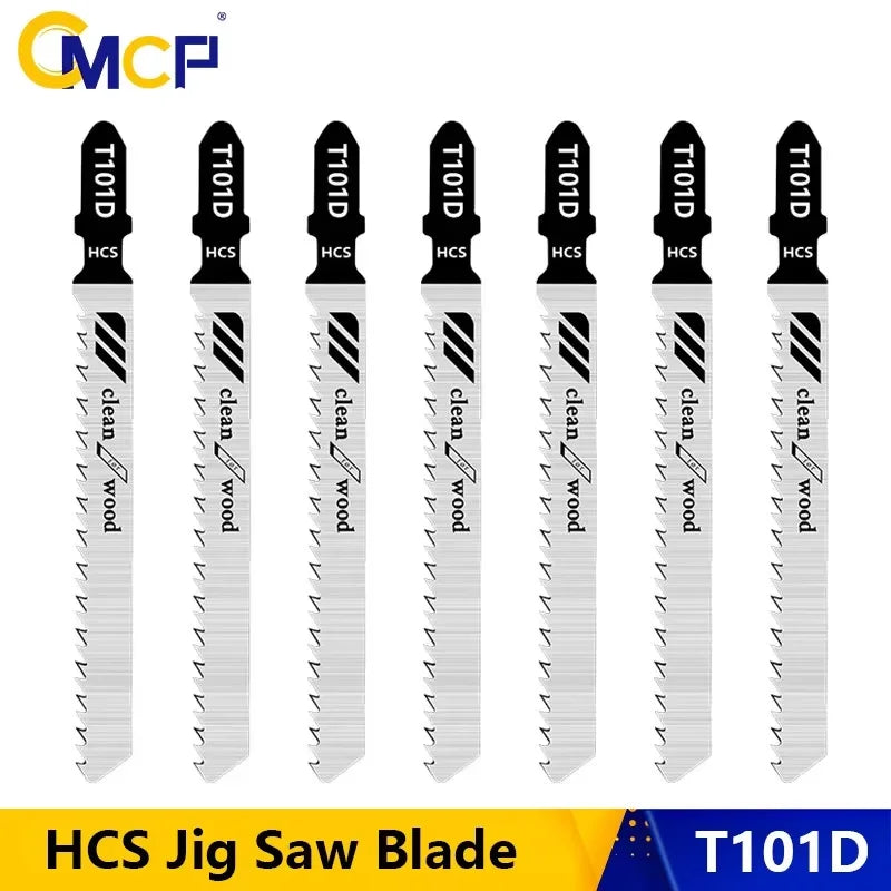CMCP 5/10pcs Jig Saw Blades Set T101D 100mm T-shank HCS Assorted Jigsaw Blades Curve Cutting Tool For Wood Plastic