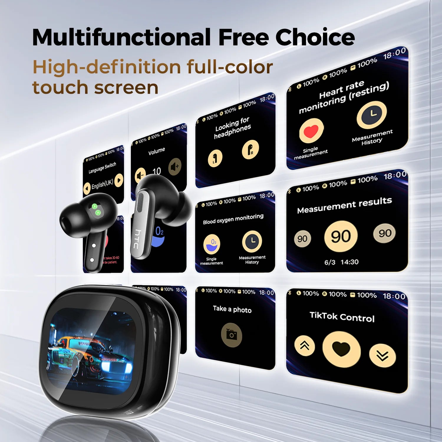 Wireless Earphones NE46 AI Translation Earbuds Bluetooth 5.4 Real-Time Translator HiFi Noise Cancelling In-Ear Headphones