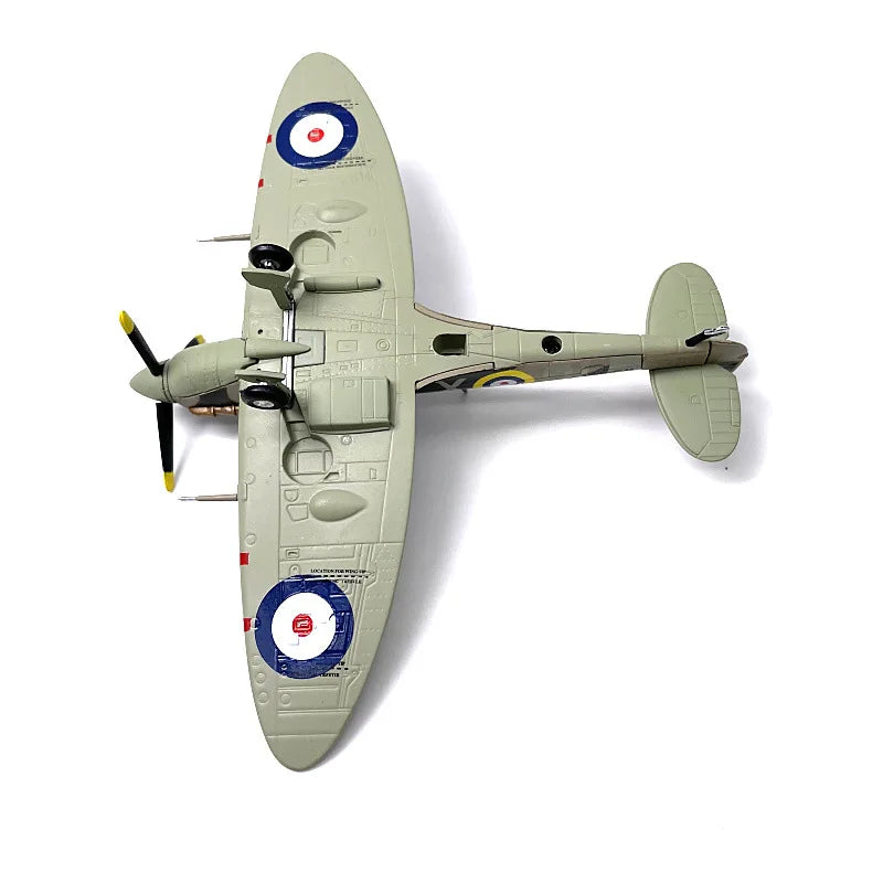 1:72 Scale WWII Spitfire Fighter Simulation Alloy Fighter Model Finished Product