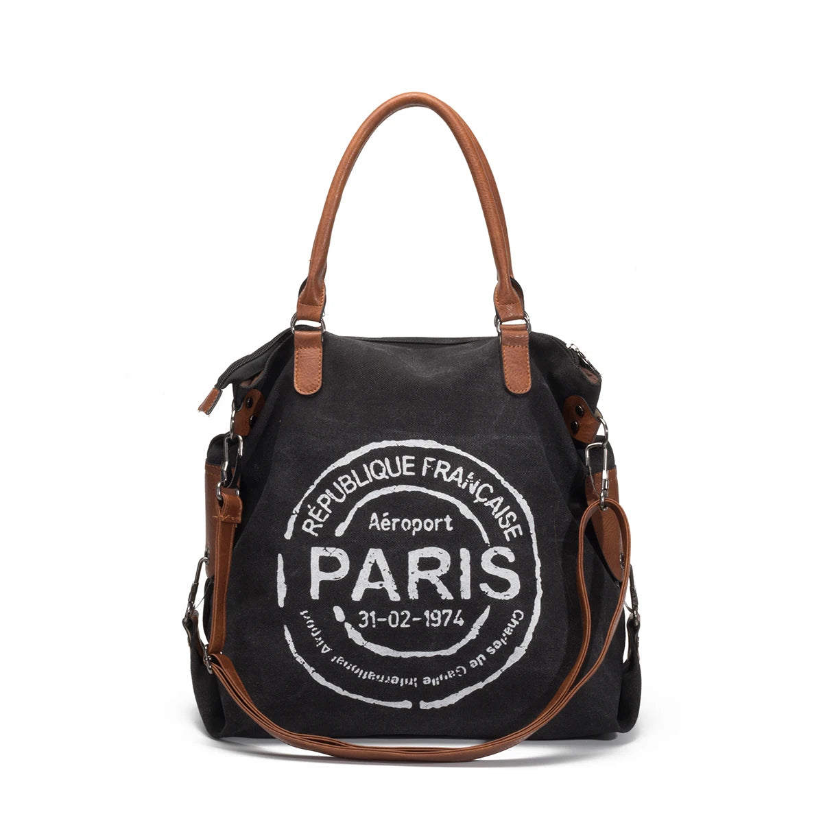 Paris Republique Bag Canvas Tote Bag Crossbody Bag Handbag Large