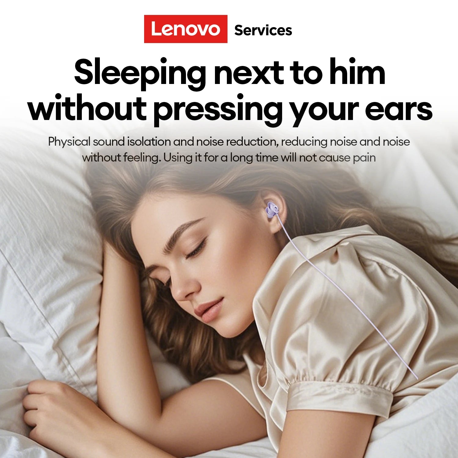 Lenovo Y107 Wired Headphones In-Ear Sleep Earphones 3.5mm/Type-C For Mobile Phones  Computers And More Gaming Earbuds With Mic