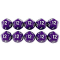 D12 Polyhedral Dice 18mm TRPG DND Digital Dice Game Set 12 Sides 10Pcs for Board Game