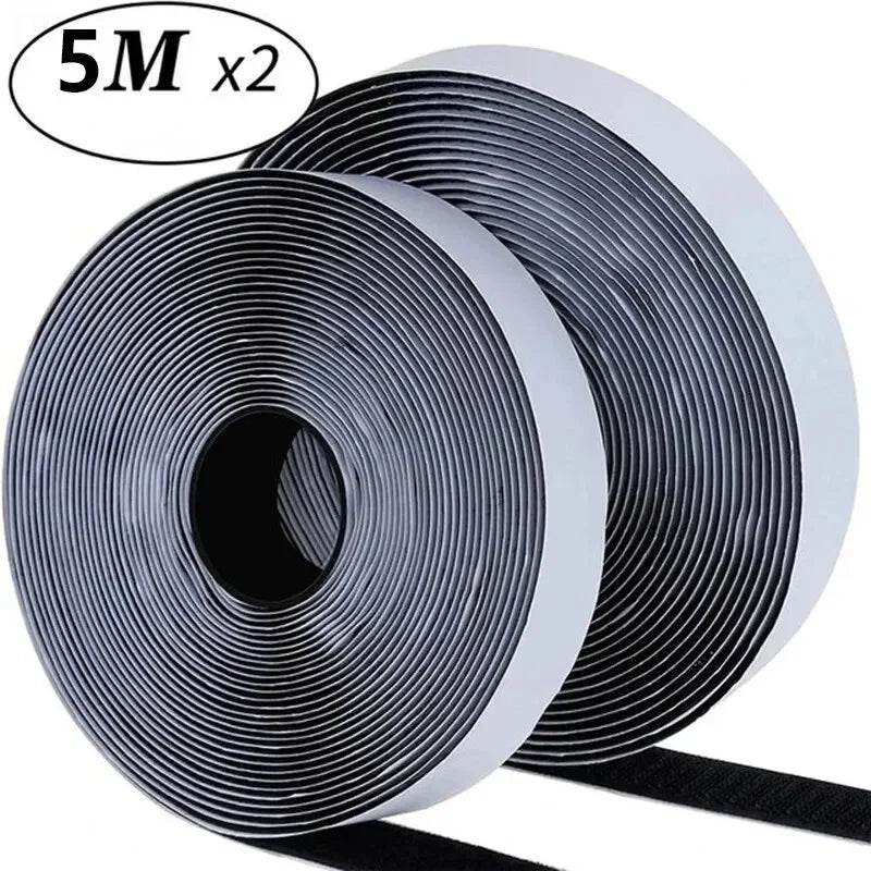 1/3/5M Strong Self-adhesive Fastener Tape Hook and Loop Magic Nylon Sticker Tape Adhesive with Glue Strap for DIY 20MM
