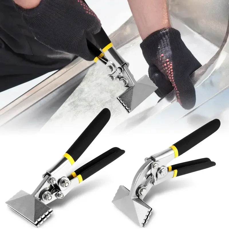 Folded Edge-Pliers For Metal Bending Wide Mouth Flat-Jaw Design For Iron Sheets Ceiling Panels And Stainless Steel Projects