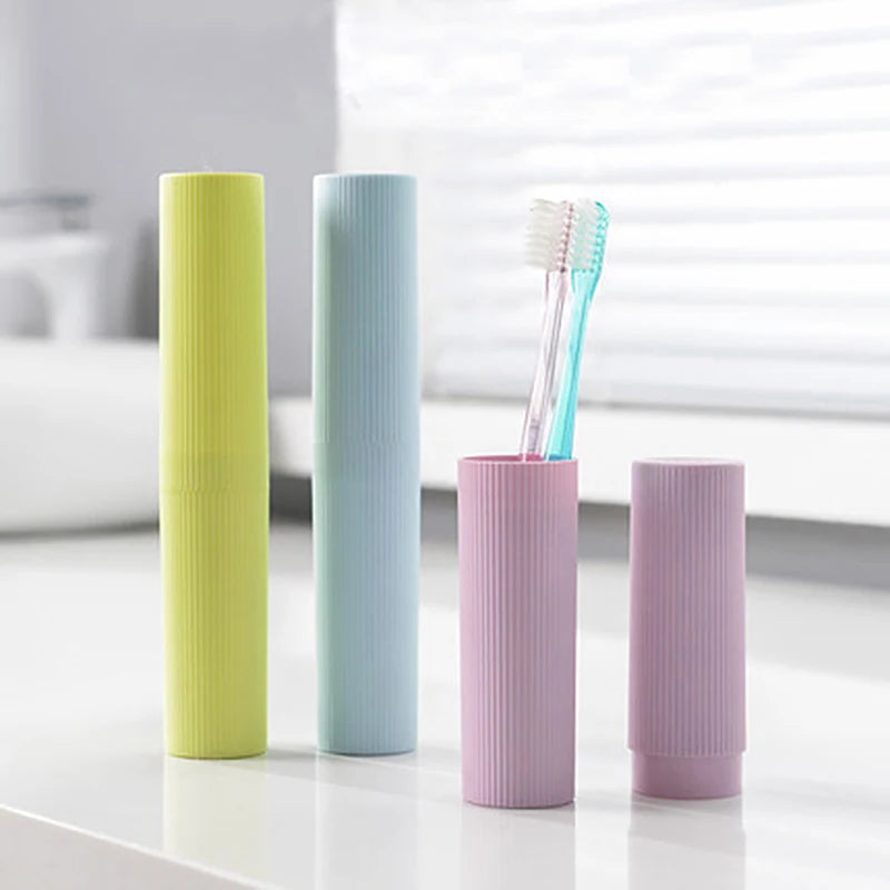 Travel Portable Toothbrush Cup Bathroom Toothpaste Holder Storage Case Organizer Toiletries Storage Cup Creative Toothbrush Box