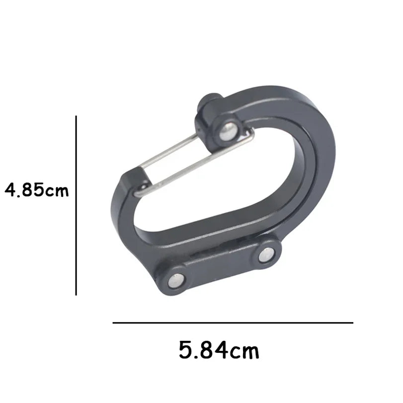 Multifunctional Hybrid Gear Clip Carabiner 360 Degree Rotating Hook Strong Buckle Camping Hiking Travel Backpack Outdoor Gadget