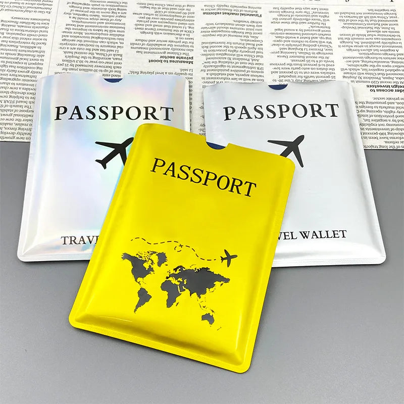 Anti Magnetic Passport Protective Cover Anti-theft Brush Aluminum Foil Passport Bag Rfid Cover for Passport