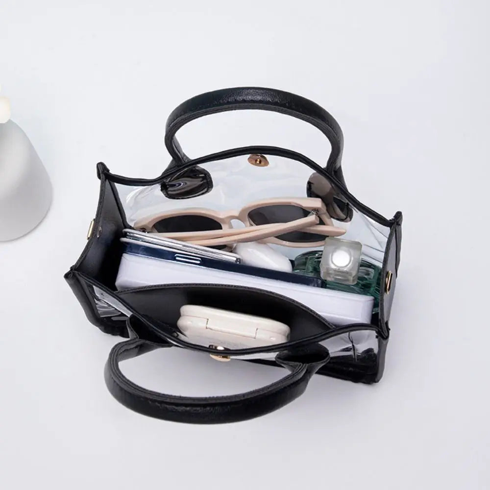 Internet Celebrity Popular Transparent Jelly Handbag Trendy Small Fresh and Fashionable Versatile Chain Crossbody Bag