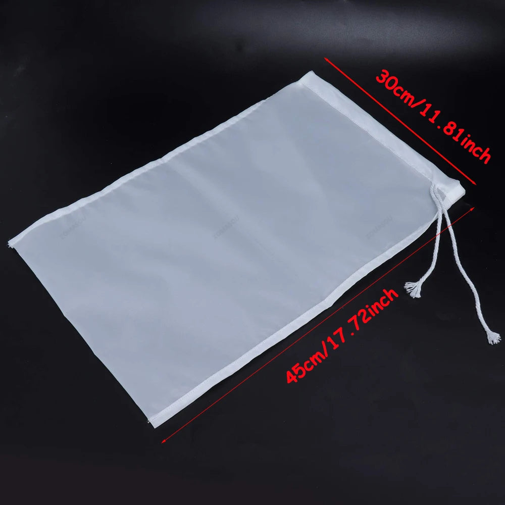 1/30Pc 100 Mesh Soy Milk Nylon Filter Bag Nut Milk Bag Net Yogurt Tea Coffee Oil Food Press Filter Strainers Mesh Strainer Bag