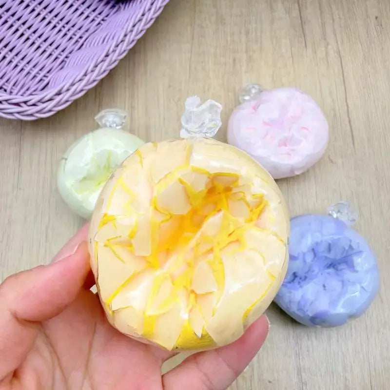 1Pcs Cracking Wax Ball Soft Decompression Toys Cantaloupe Chocolate Handmade Ball Anti Stress Sensory Fidget Toy B.H