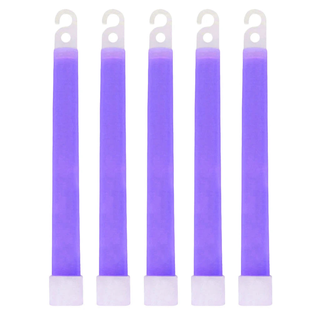 5pcs Concert Party Light Stick 6 Inch Outdoor Emergency Glow Sticks Waterproof with Hook Hiking Camping Equipment