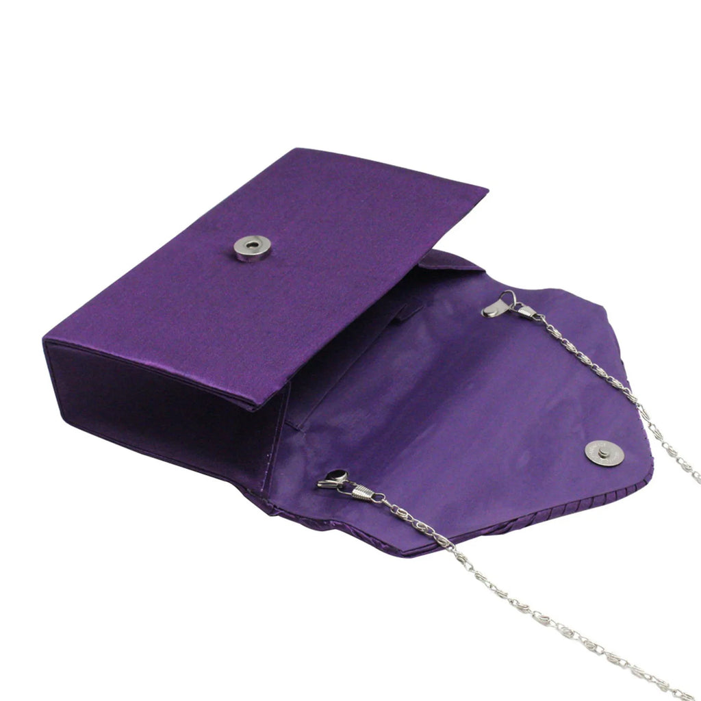 Women's Fashion Elegant Ribbon Diamond Clutch Evening Prom Handbag Light Luxury Single Room Bag For Party Wedding Nightclub