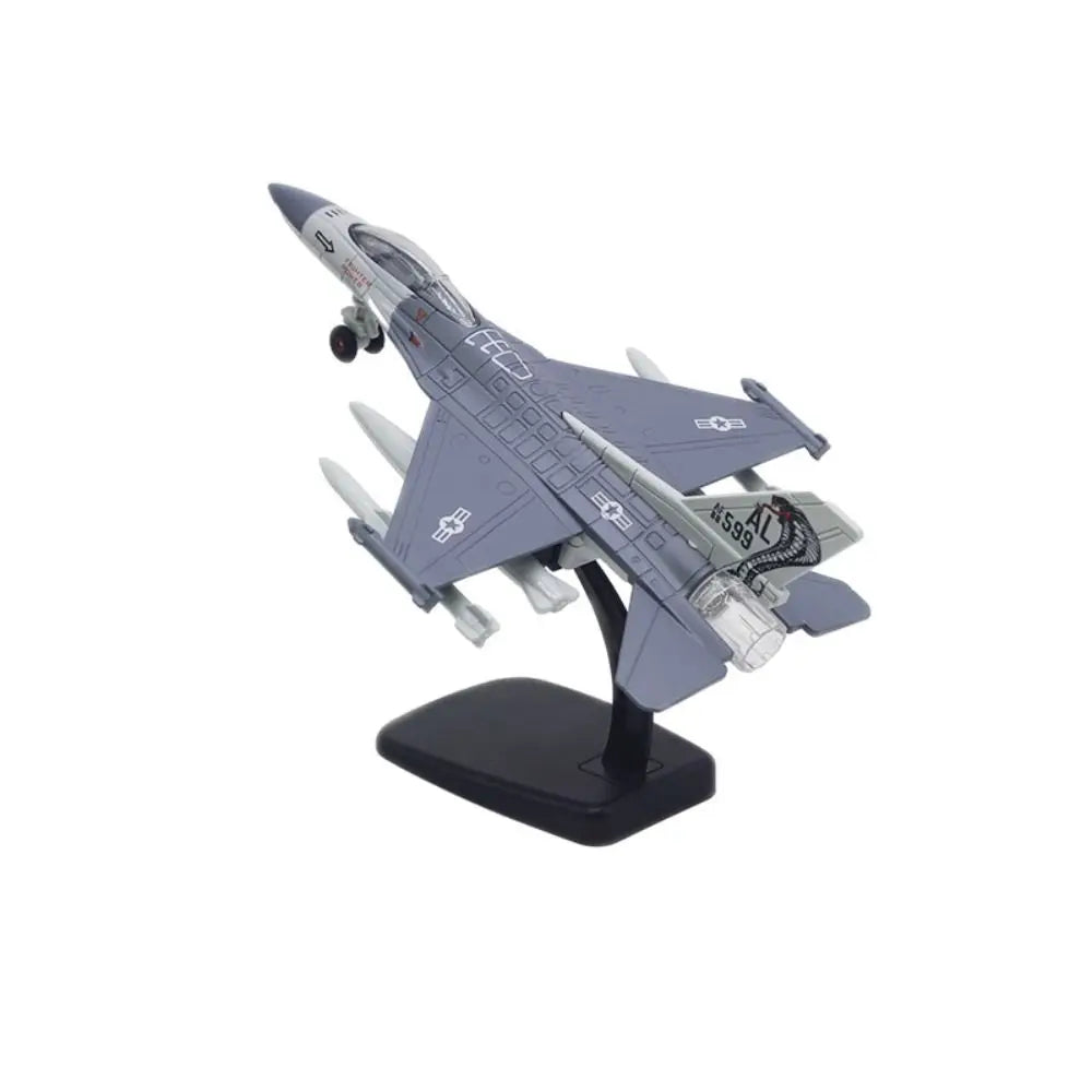 Diecast Fighter Aircraft Toy with Light Sound Pullback & Go Aviao Plane Model Collection F16 F22 F35 Jet Plane Toy Kids Toy