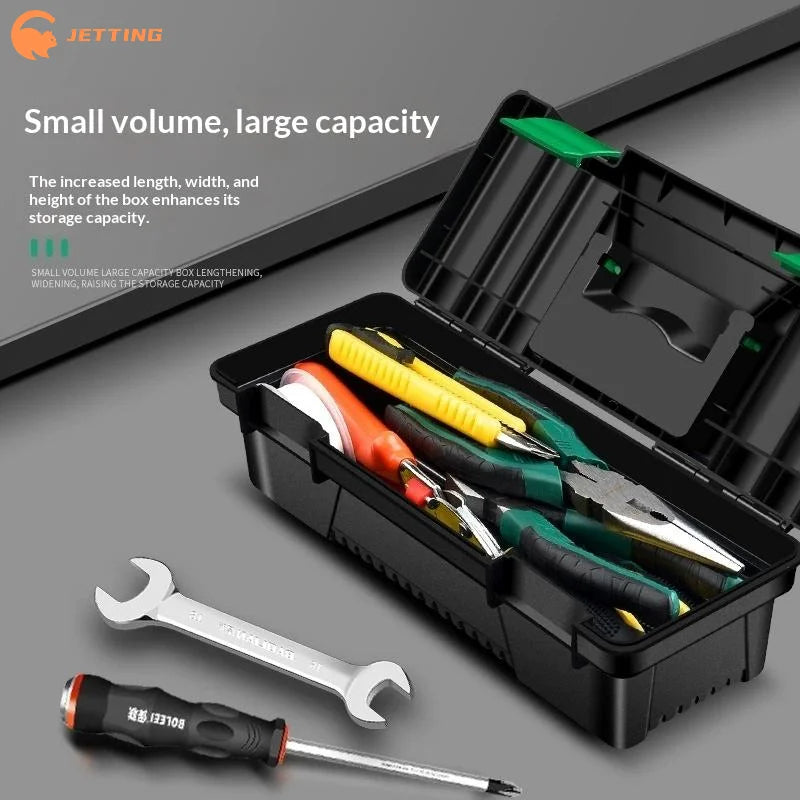(New) 1Pcs 10 Inch Plastic Handheld Tool Box, Portable Storage Case for Carpentry & Electrical Repair Tools