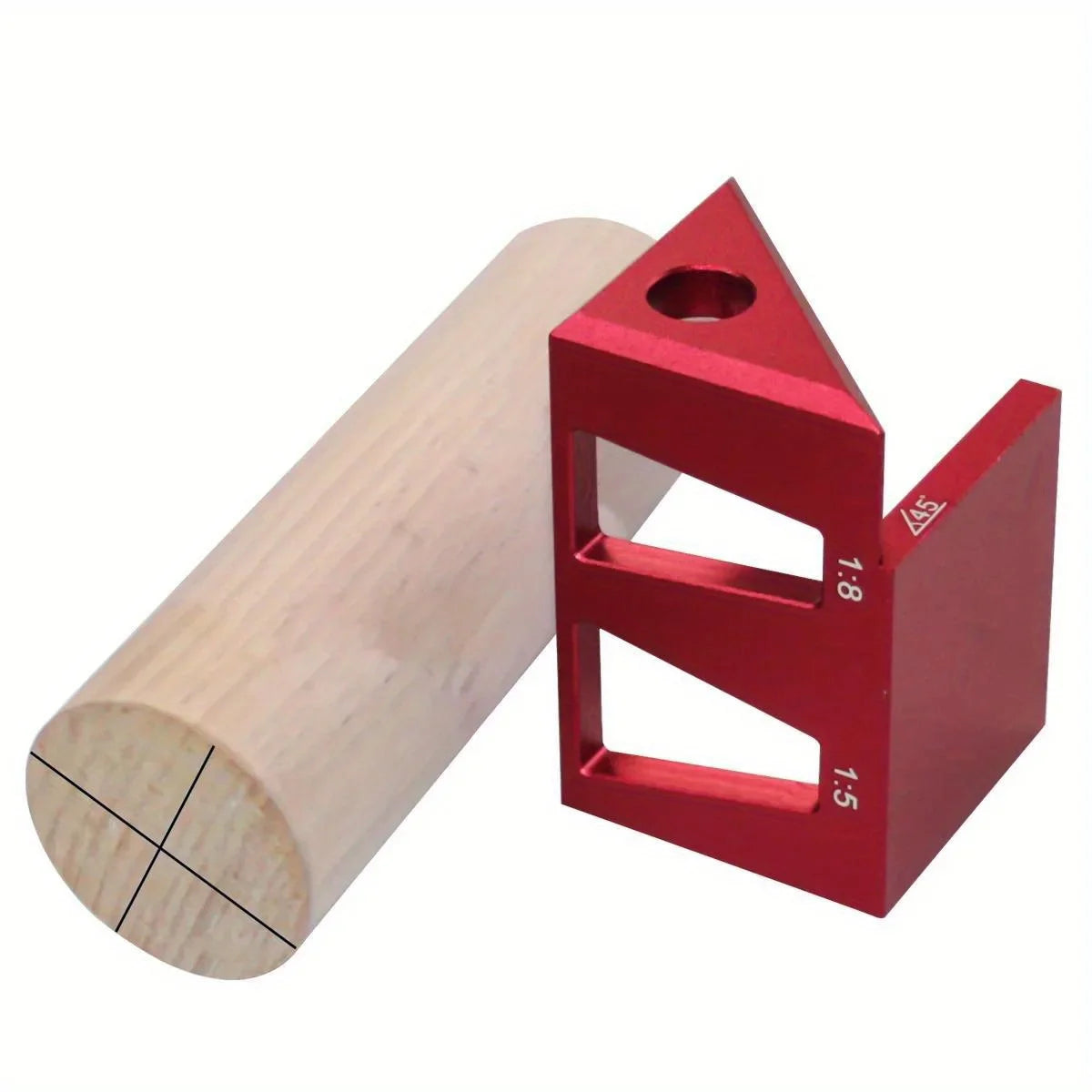 Aluminum Alloy 45/90 Degree Square Dovetail Jig Center Scribe Ruler , Multifunctional Marking Gauge Carpentry Tools