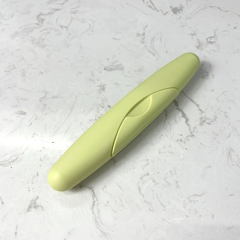 1pc Portable Single Toothbrush Case, Dustproof, Made Of Plastic Material, Designed For Daily Use And Travel