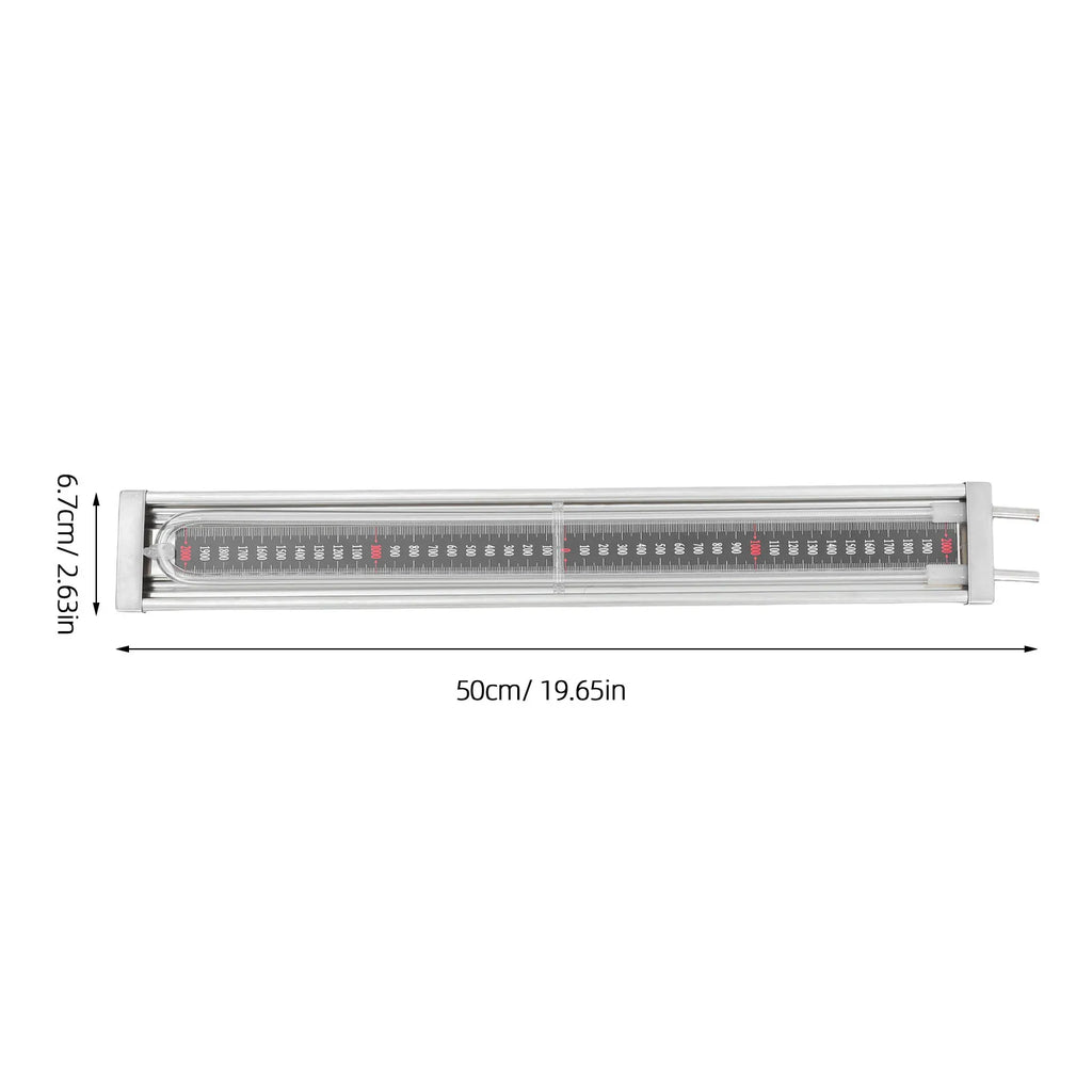 Water Column Gauge Tool U Tube Pressure Manometer 2000Pa for Gas Station Industrial Residential Vacuum Pressure Measurement