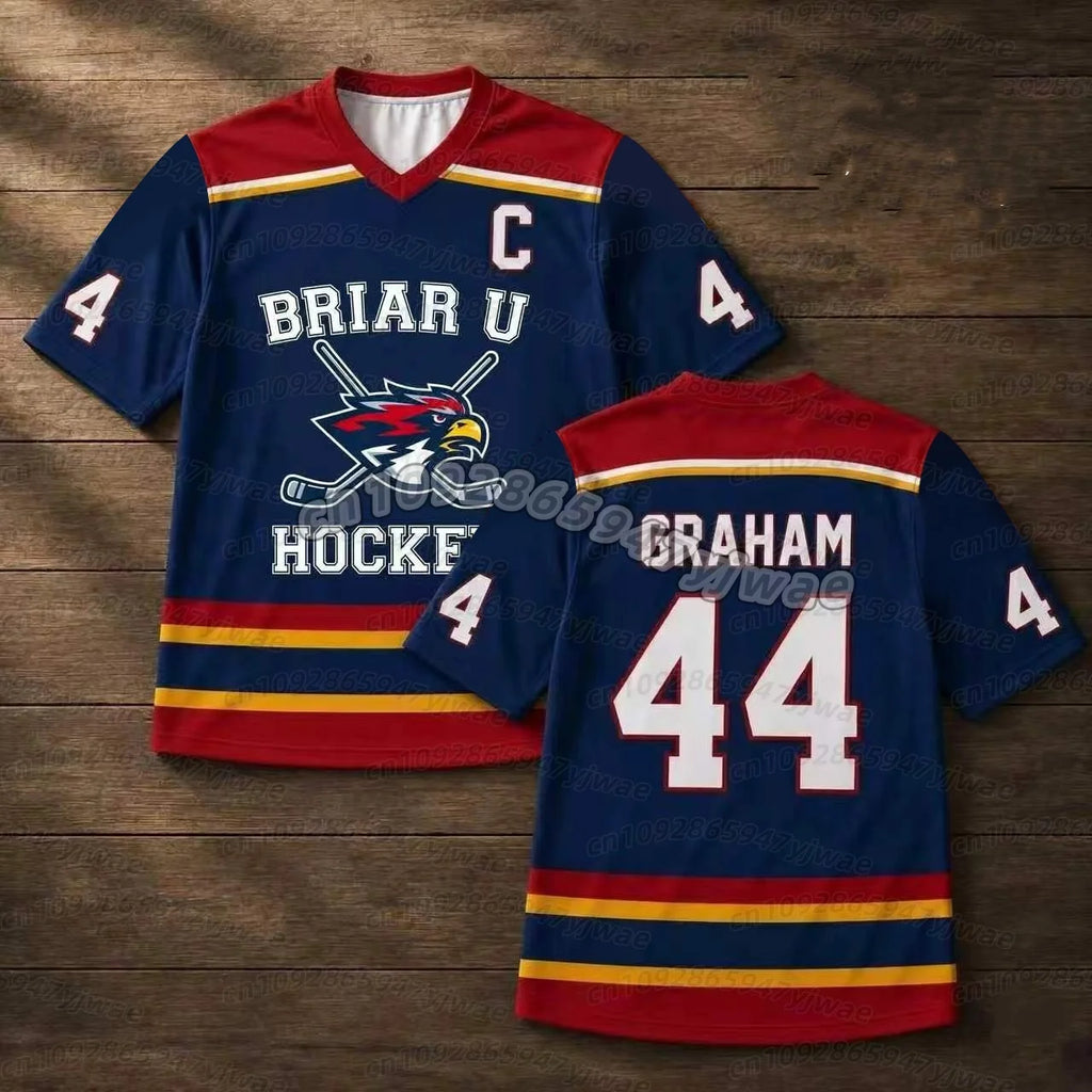 26 men women t-shirt Off Campus Briar University Hockey Jersey Graham 44 22 DI LAURENTIS 66 Tucker46 long sleeve men T-shirt