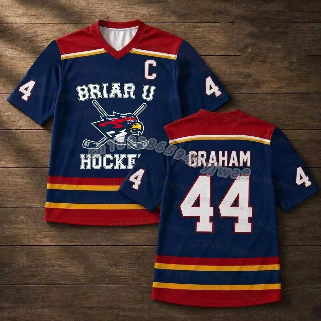 26 men women t-shirt Off Campus Briar University Hockey Jersey Graham 44 22 DI LAURENTIS 66 Tucker46 long sleeve men T-shirt