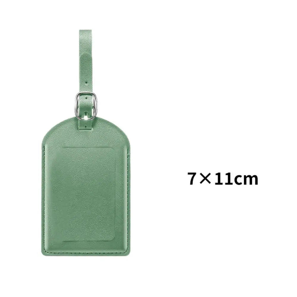 High Quality PU Leather Luggage Tags Anti Loss Creative Baggage Boarding Bag Tag Durable Suitcase Address Label Men