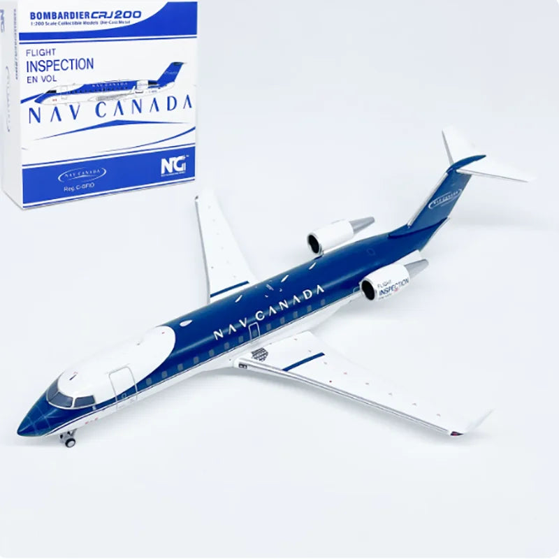 NG 1/200 Scale NG52046 Canadian Air traffic Control CRJ200 C-GFIO Alloy Aircraft Model Finished Product  Collection Toy Gift