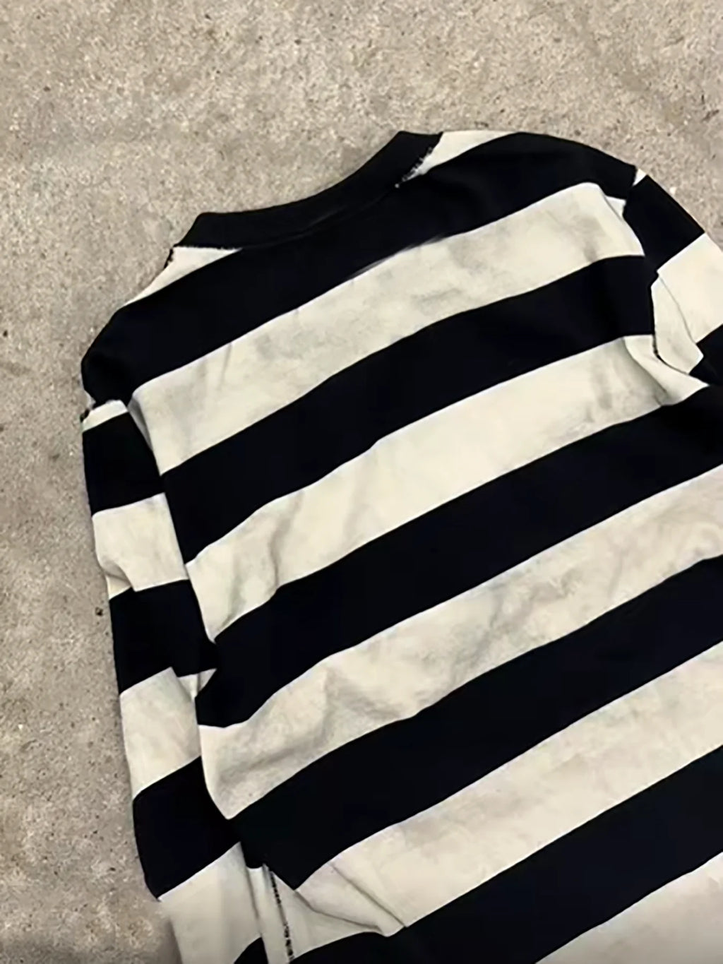 Y2k retro fashion street punk style striped loose and loose personality niche casual round neck sweatshirt