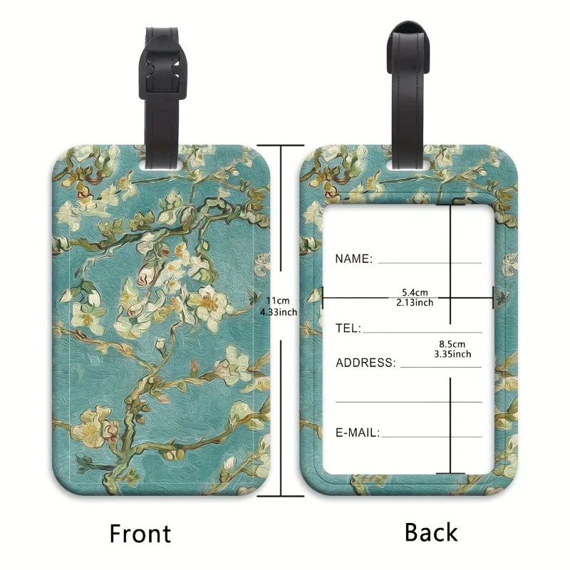 Creative Luggage Tag Inspired by Van Gogh's Art, the Perfect Travel Accessory Includes Portable ID Tag for Suitcase  Anti-Lost