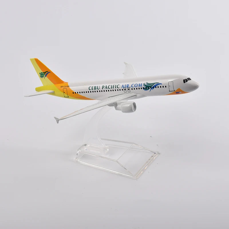 JASON TUTU 16CM Air Cebu Pacific A320 Aircraft Model Planel Airplane Diecast Metal 1/400 Scale Planes Collect Gifts