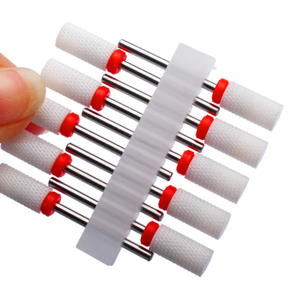 10pc Carbide Manicure Cutters Set Nail Drill Bits Gel Polish Remover Cutter Ceramic Strawberries for Nails Electric Files Tools