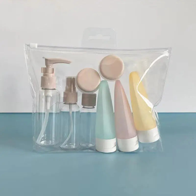 (BF06)Perfume Bottle Set Refillable Spray Lotion Shampoo Shower Tube Bottling Refill Cosmetic Travel Liquid Container Tool