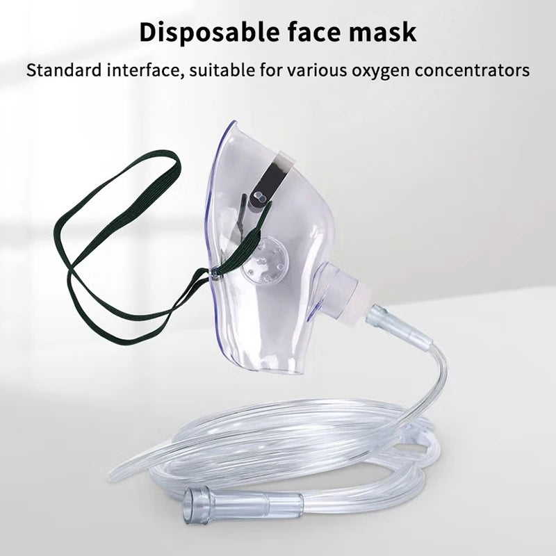 Hot! Hot！Adult Oxygen Mask With Tube Disposable Face Mask Shield Nebulizer Conduit Adult Oxygen Mask