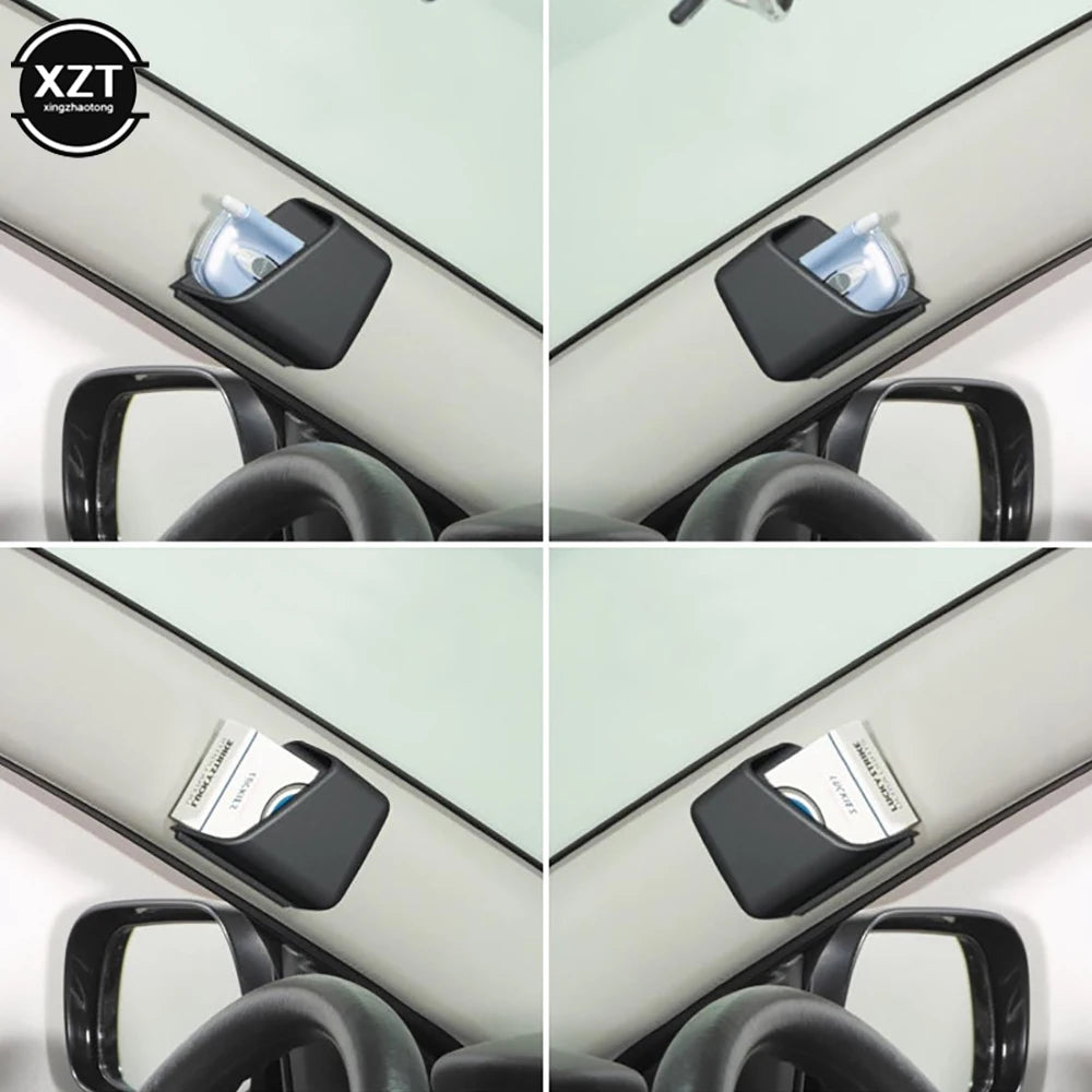2Pcs Universal Car Auto Sunglasses Organizer Eyeglasses Glasses Holder Accessories Phone Organizer Storage Boxes Holders Pocket
