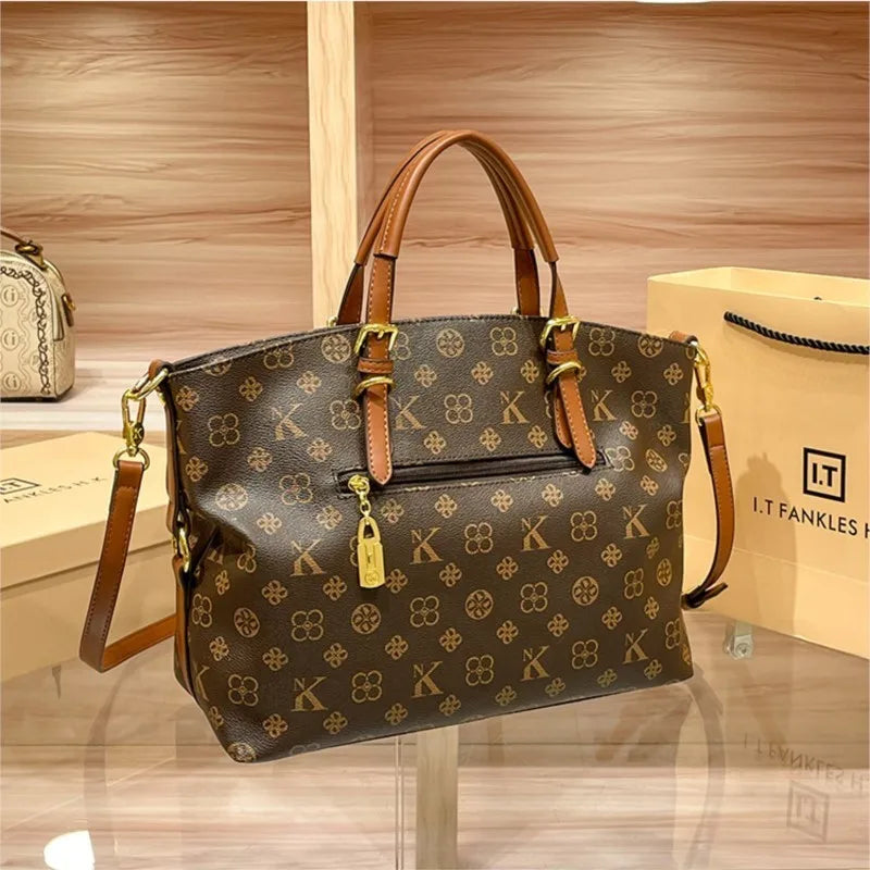 Ladies' light luxury handbag 2025 new high-end designer fashion retro handbag shoulder bag large capacity crossbody bag tote bag
