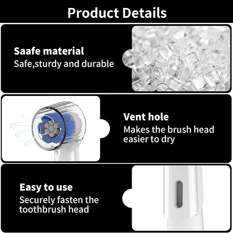 6Pcs Electric Toothbrush Head Cover Toothbrush Dustproof Covers Cap Compatible with Braun Oral B Replacement Heads and iO Series
