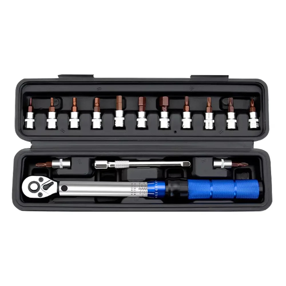 1/4" Drive Adjustable Torque Wrench Quick Release Ratchet Wrench 2-24N.m High Precision Preset Repair Tool for Auto Maintenance