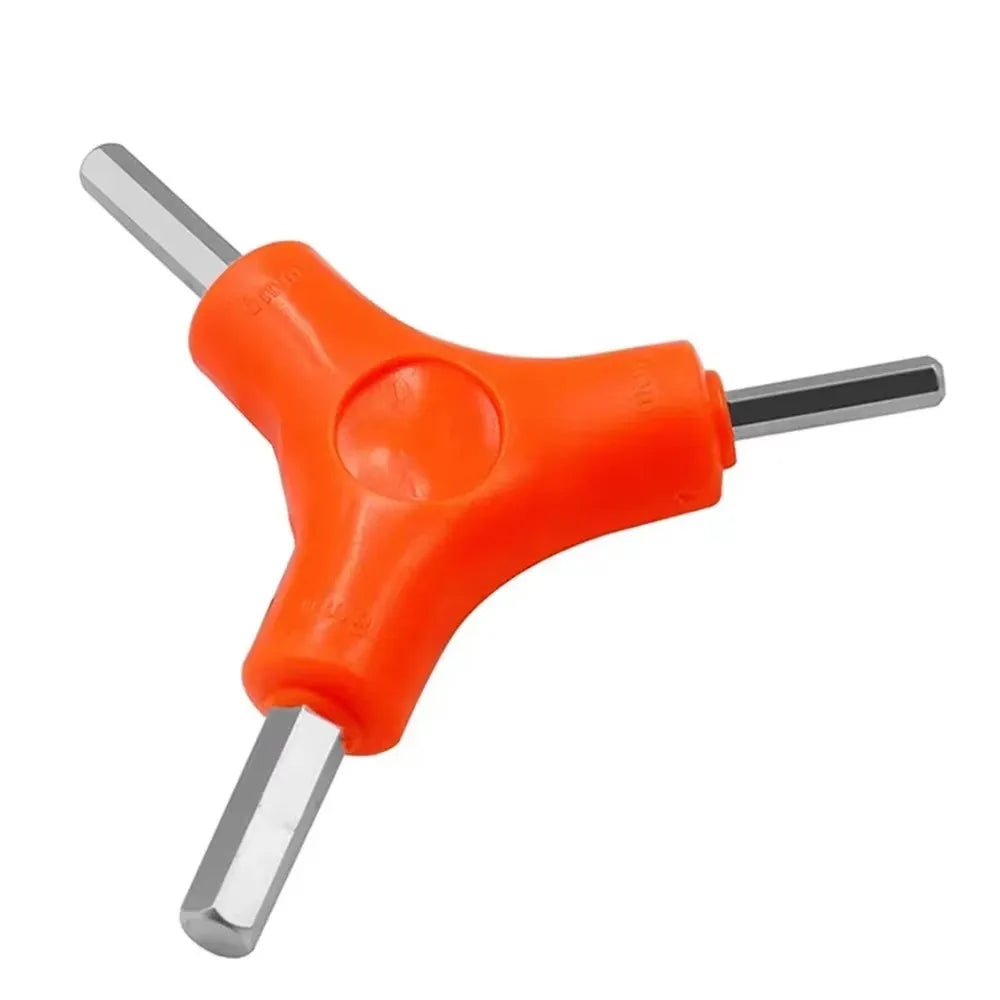3 in 1 Hexagonal Wrench Set 2.5/3/4/5/6/8mm Carbon Steel Manual Tools Bicycle Maintenance Key Ring Tool Kit